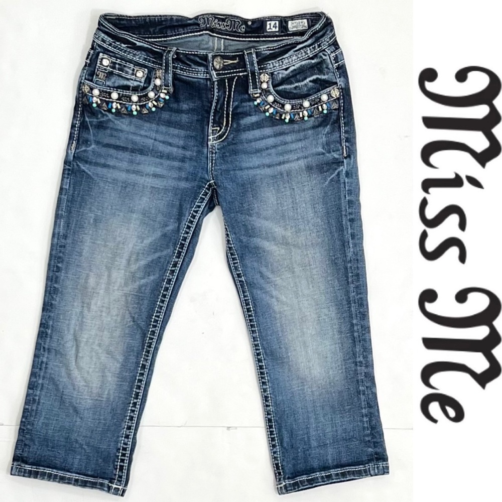 Miss Me Kids Girl Cuffed Capri Jeans JK7287P2